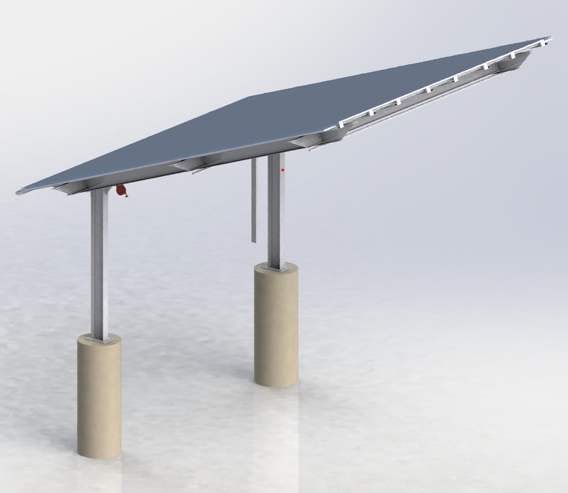 Solar carport CAD render