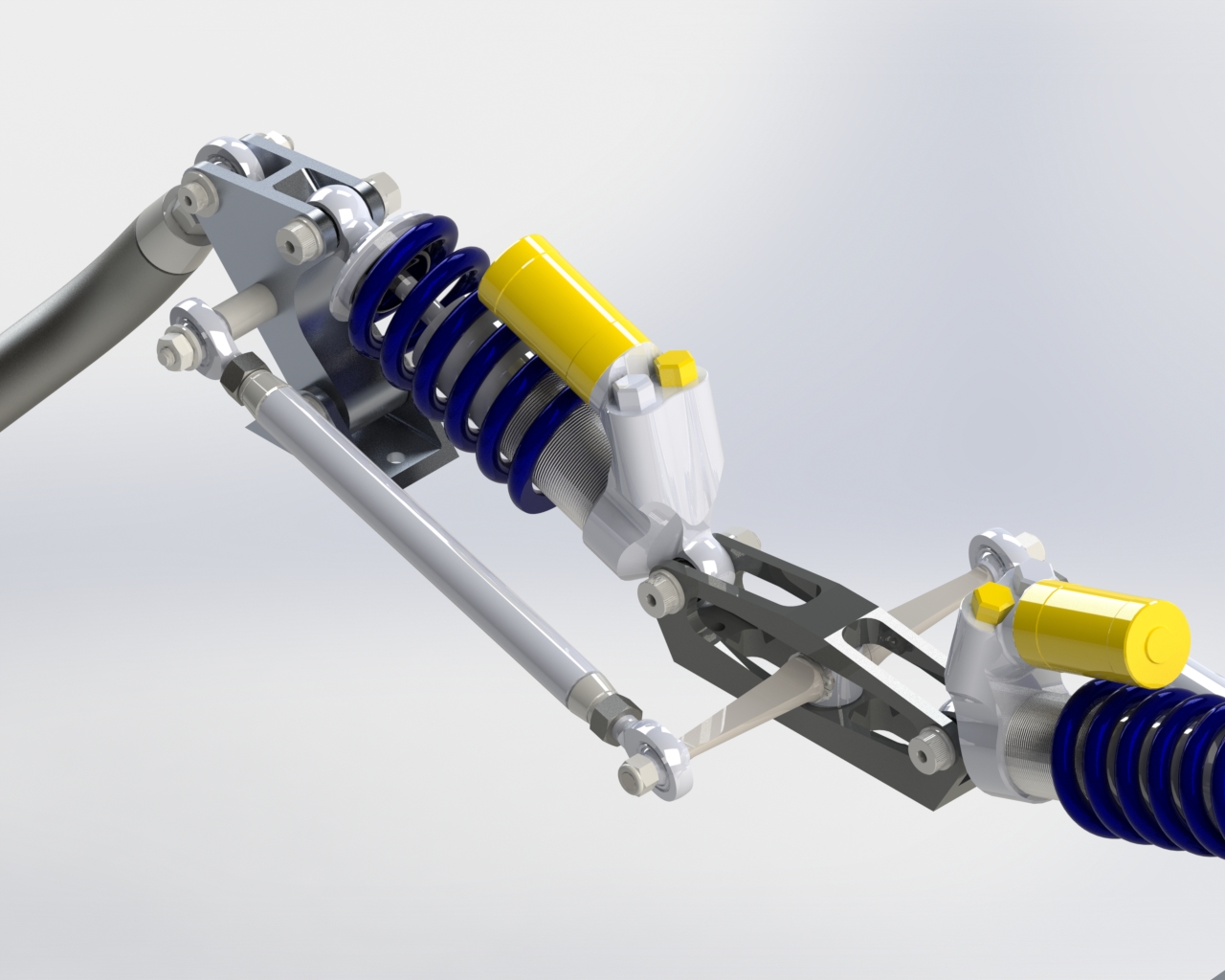 Rear suspension CAD render